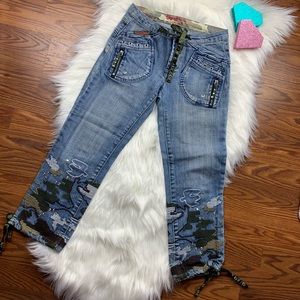 Pepe Jeans Army Fatigue Detail Calf Length🌺